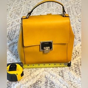 Aldo yellow backpack purse handbag